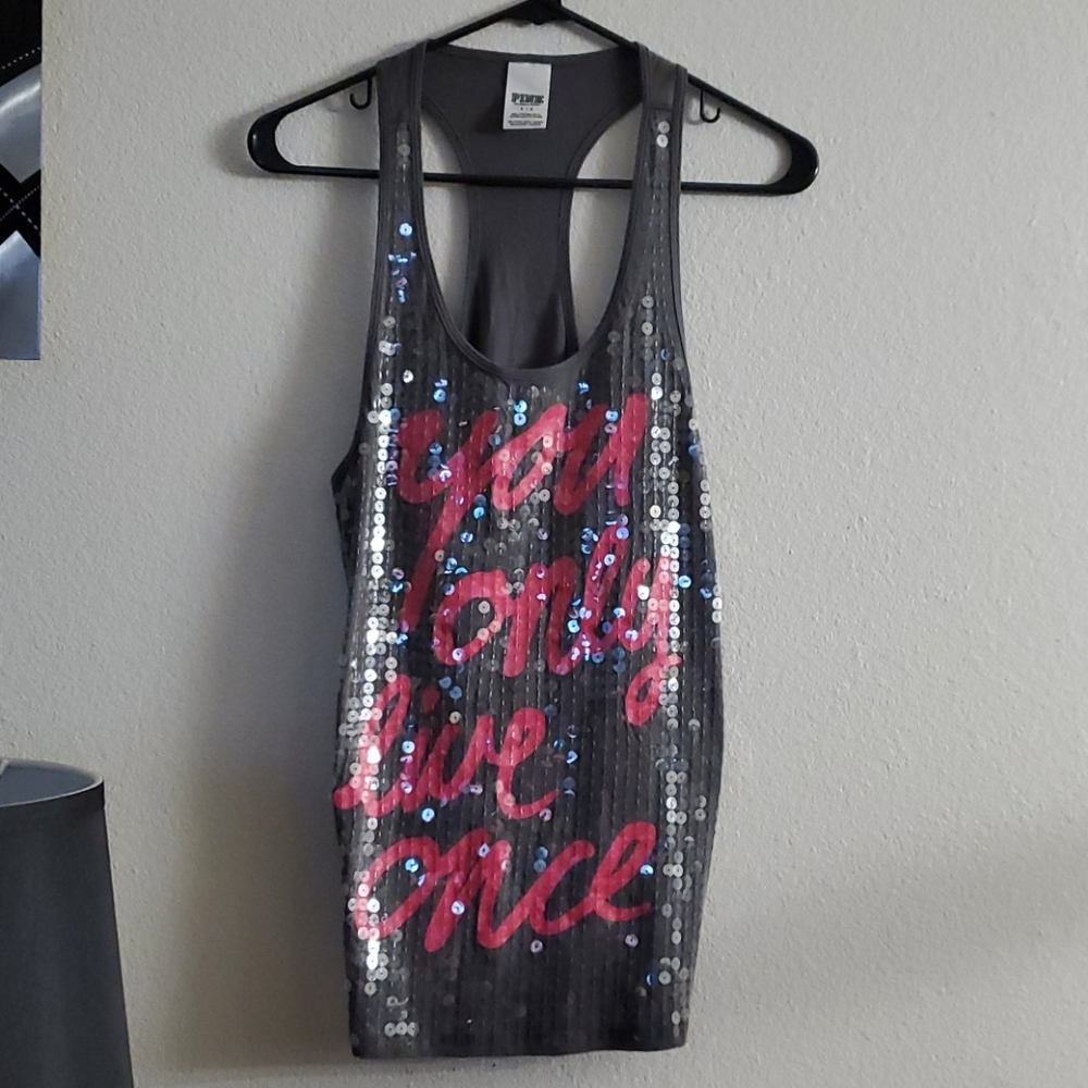 Cute racerback YOLO tank
